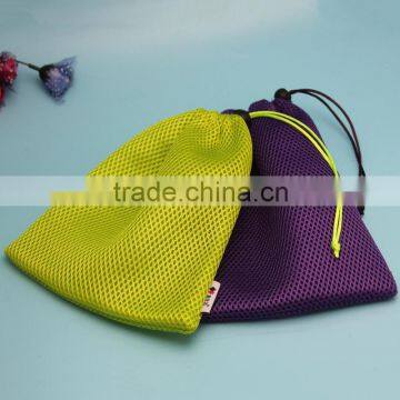 Good quality hot sell drawstring mesh cosmetic pouch