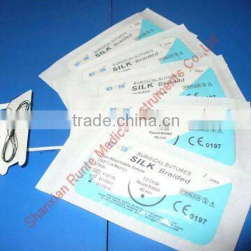 silk suture with needle