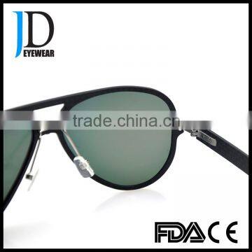 Latest Fashion Black Flat Top Girls Carbon Fiber Sunglasses