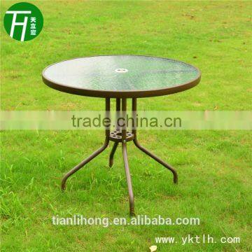 Steel Pipe Glass Dining Table