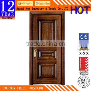 Cheap Finished Surface Steel Security Door Iron Steel Turkey Main Metal Door Design