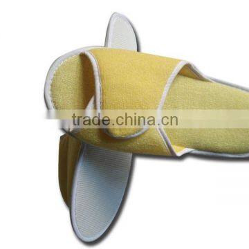 poly terry disposable open toe hotel slipper