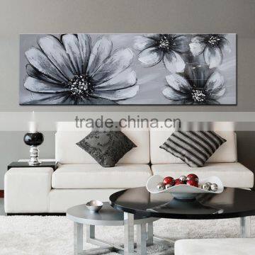 canvas semi abstract flower oil painting for wall decor