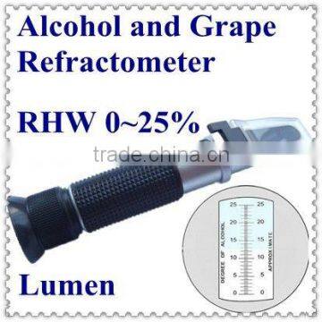 Hot Sale! Portable Hand-held Alcohol and Grape Refractometer RHW-25 ATC