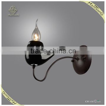 2015 modern black elbow metal tobacco pipe wall sconce lamp