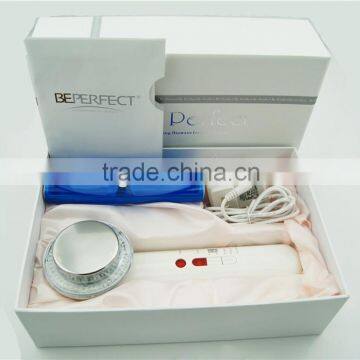 New Desigh Handheld 1Mhz Ultrasonic and Positive Ion and Negative and Led Blue Green Yellow Light Therapy Beauty Machine photo-6