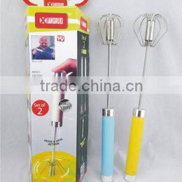 Stainless Steel High Quality Egg-Beater , Rotatable and Easy-Clean Egg Beater