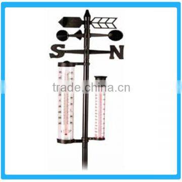 Garden Thermometer with Rain Gauge & Wind Vane