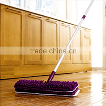 2016 100% Microfiber Chenille both Sides Wet and Dry Flat Mop HD1051AC