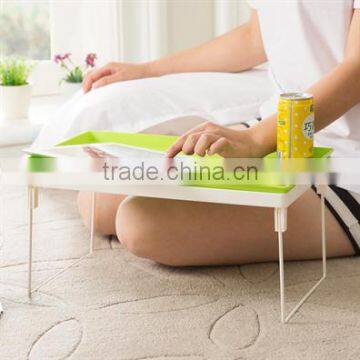 Plastic Bed Tray With Folding Legs Serving Breakfast Lap Tray Table Mate