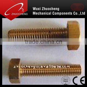 High Strength DIN933 DIN931 brass hex head bolt