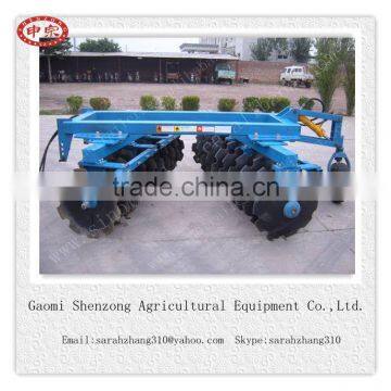 Reinforced hydraulic heavy duty farm equipment offset disc harrow