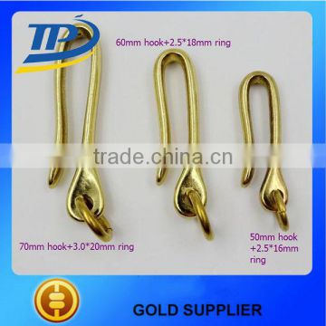 Solid brass U hooks key rings belt U hook wallet chain 50mm,60mm,70mm