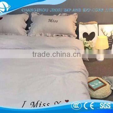 Wholesale Korean style grey Puff bedding sets