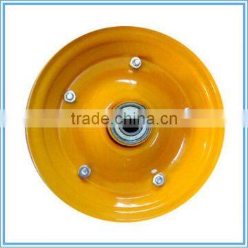 Factory Directly Sell Steel Wheel 4.00-8 Hub Yellow Rim photo-2
