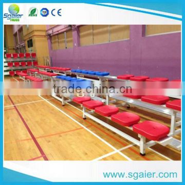 3 rows 15 seats transportable indoor used bleachers for sale