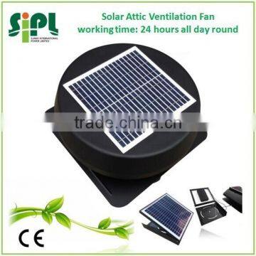 Solar vent 12 inch axial attic fan with brushless DC Motor solar radiator