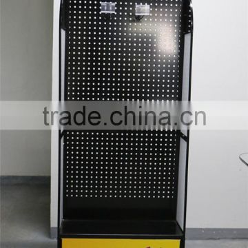 Supermarket Metal Free Standing Pegboard Display Stand