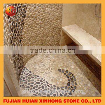 Bathroom wall pebble ,living room floor pebble tile,indoor decoration