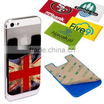 Customized Silicone Smart Card Holder/3m Sticky Phone Case Card Wallet