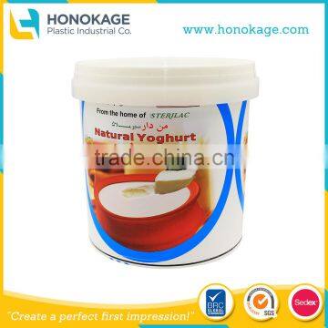 IML PP Plastic Yogurt Cup with Handle and Lid,Yogurt Containers Recyclable