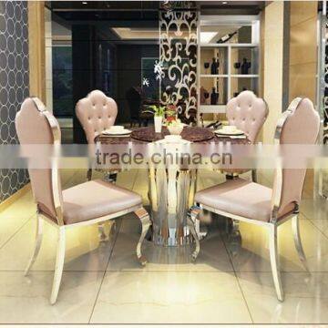 Modern stainless steel high back chairs throne chairs