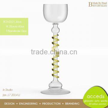 Custom Handmade Borosilicate Glass Candle Holder Centerpieces photo-4