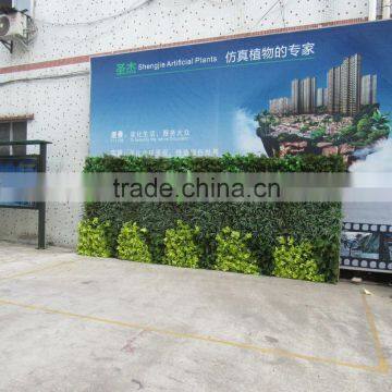 SJ040902 PU Fabric Material Artificial Garden Plant Wall Artificial Vertical Grass Wall photo-3