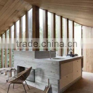 Morden Design Glacier White Solid Surfaces Built Kitchen Cabinet photo-2