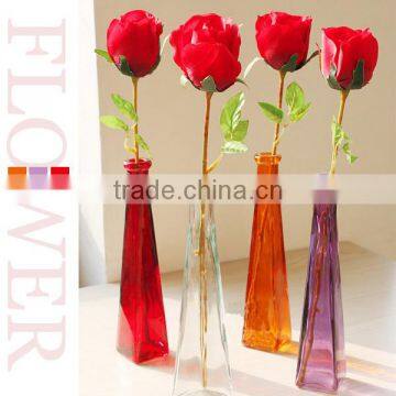 Cheap Colored Different Shapes Glass Flower Vases for Home Decoration photo-6