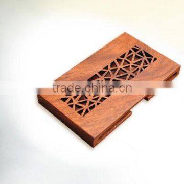 Hollow wood business card case, notes boxes