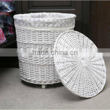 Cheap Round Willow Woven Laundry Hamper photo-3