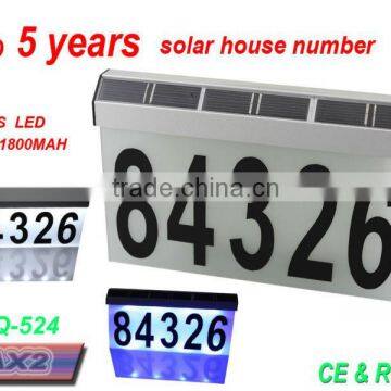 FQ-536 Aluminum solar house numbers light solar door light solar address light with 2 color led large size