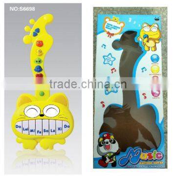 2015 Hot Sale Musical Instrument Electronic Educational Lovely Cat Guitar for Kids/ Popular Keyboard Learning Machine Toys photo-2
