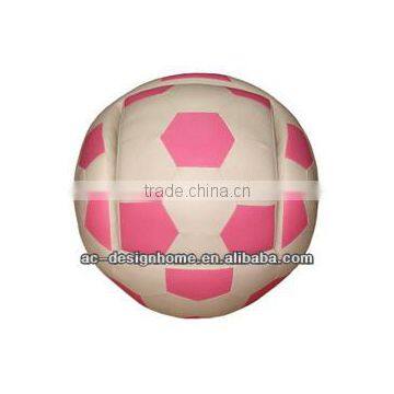 PINK/WHITE FOOTBALL PVC/WOODEN KID ONE SEAT SOFA