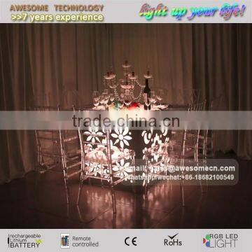 Led Lighted Acrylic Dining Use Wedding Table for Sale photo-2