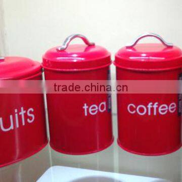 tea sugar coffee canisters set for kitchen use