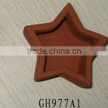 Hot sale mini star shape terracotta candle holder