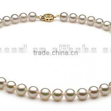 Fashion AAA 7.5-8mm White Color Akoya Pearl Necklace