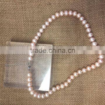 9-9.5 mm Pink Button Freshwater Pearl Necklace photo-5