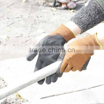 NMSAFETY good grip emboss on palm foam nitrile working gloves