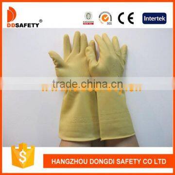 Yellow Latex Household Gloves Long Cuff Safety Glove