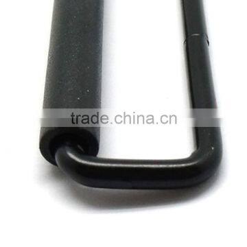 Rectangle W/Black Roller in 1.5" X 3/8" , Rectangle Metal Loop W/Roller, Metal Loop With Roller photo-3