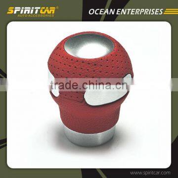 Red Leather Aluminium Alloy Quality Car Shift Knob