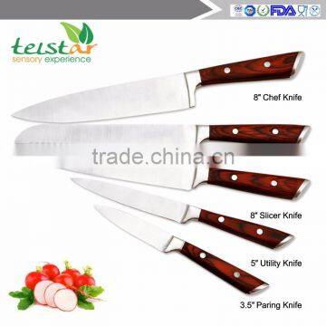 High-end Color Wood Handle Stainless Steel Kitchen Knives photo-3