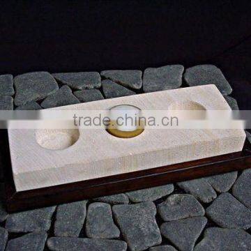 STONE CANDLE HOLDER