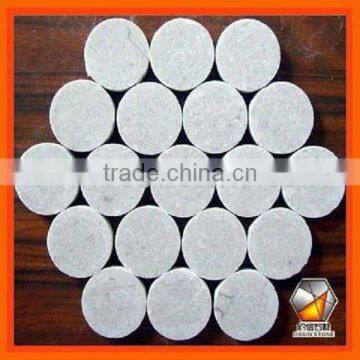 Round Shape White Color Marble Mosaic