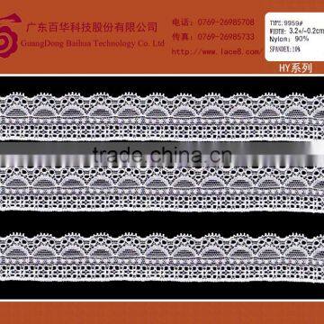 Elegant eyelet embroidery lace trim fabric from lace factory in china