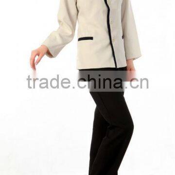 Thickening clothes long-sleeve autumn and winter hotel uniforms cleaning services pa uniforms