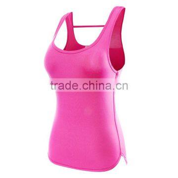 High Quality Solid Color Wholesale Custom Womens Sport Tank Top photo-6